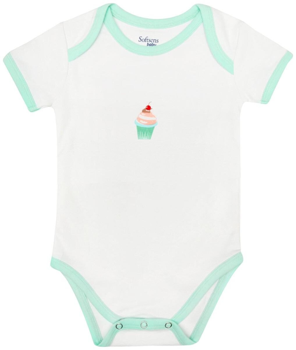 

Softsens Baby boy Cotton Solid Winterwear onesie and romper - Green