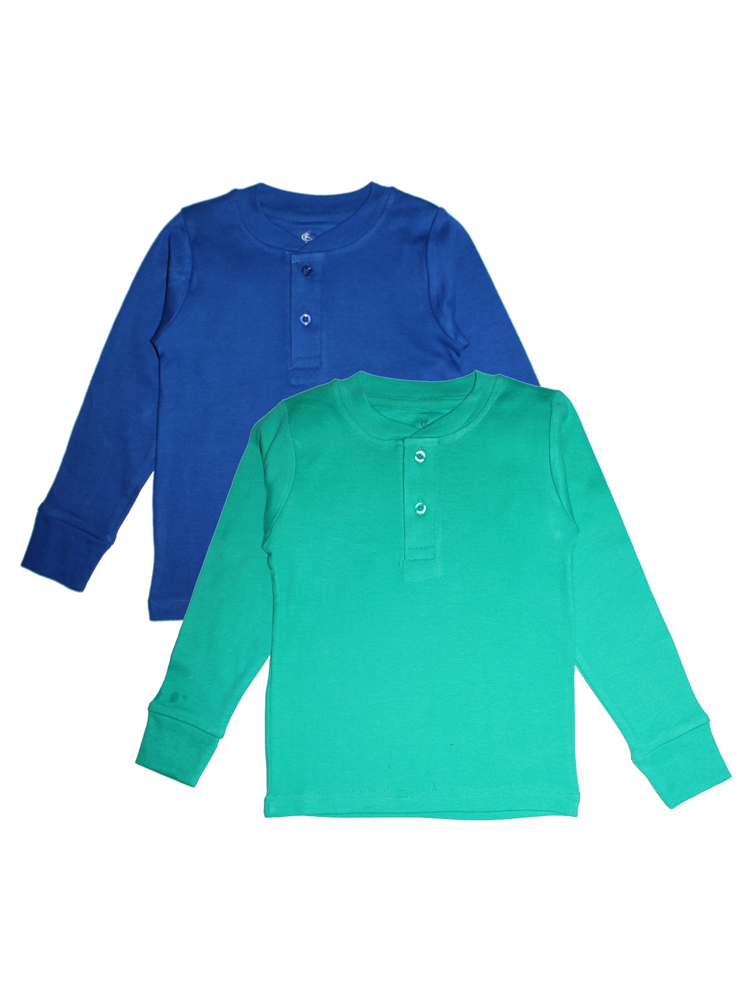

KiddoPanti Boy Cotton Solid T-shirt - Green Blue