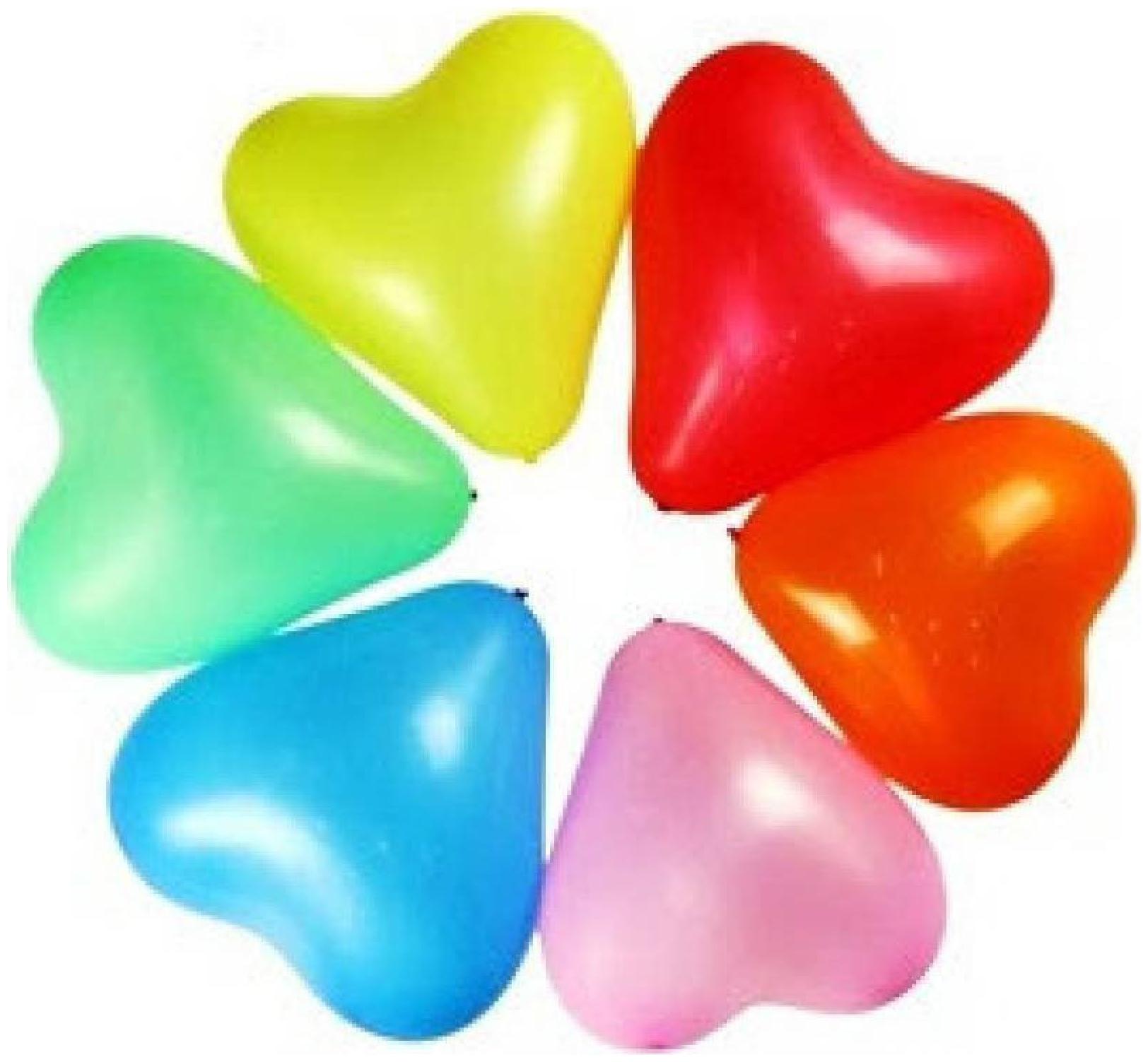 

Solid Heart Shaped Balloon (Multi-color Pack of 100) FREE Banner