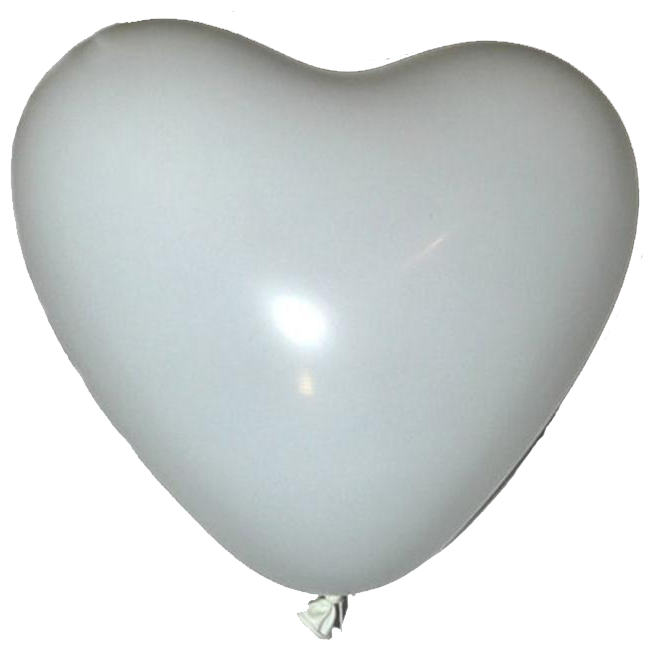 

Solid Heart Shaped Balloon (White Pack of 50) FREE Banner