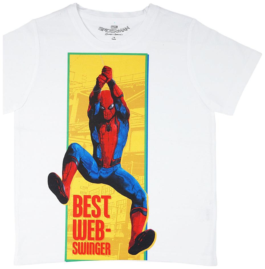 

Spider-Man Boy Polyester Printed T-shirt - White