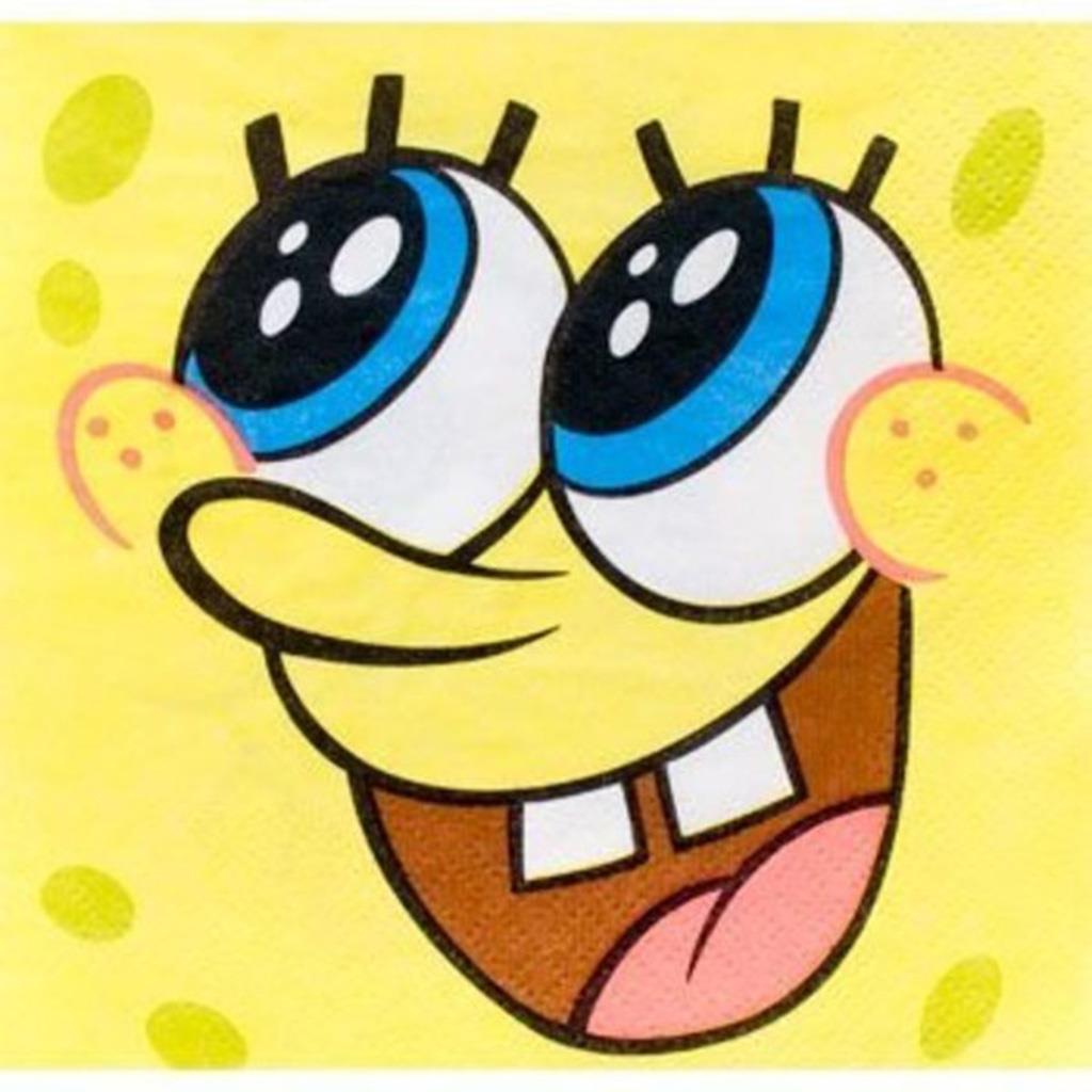 

Sponge Bob Classic Dessert Napkins 16 Per Package Birthday Party Supplies New