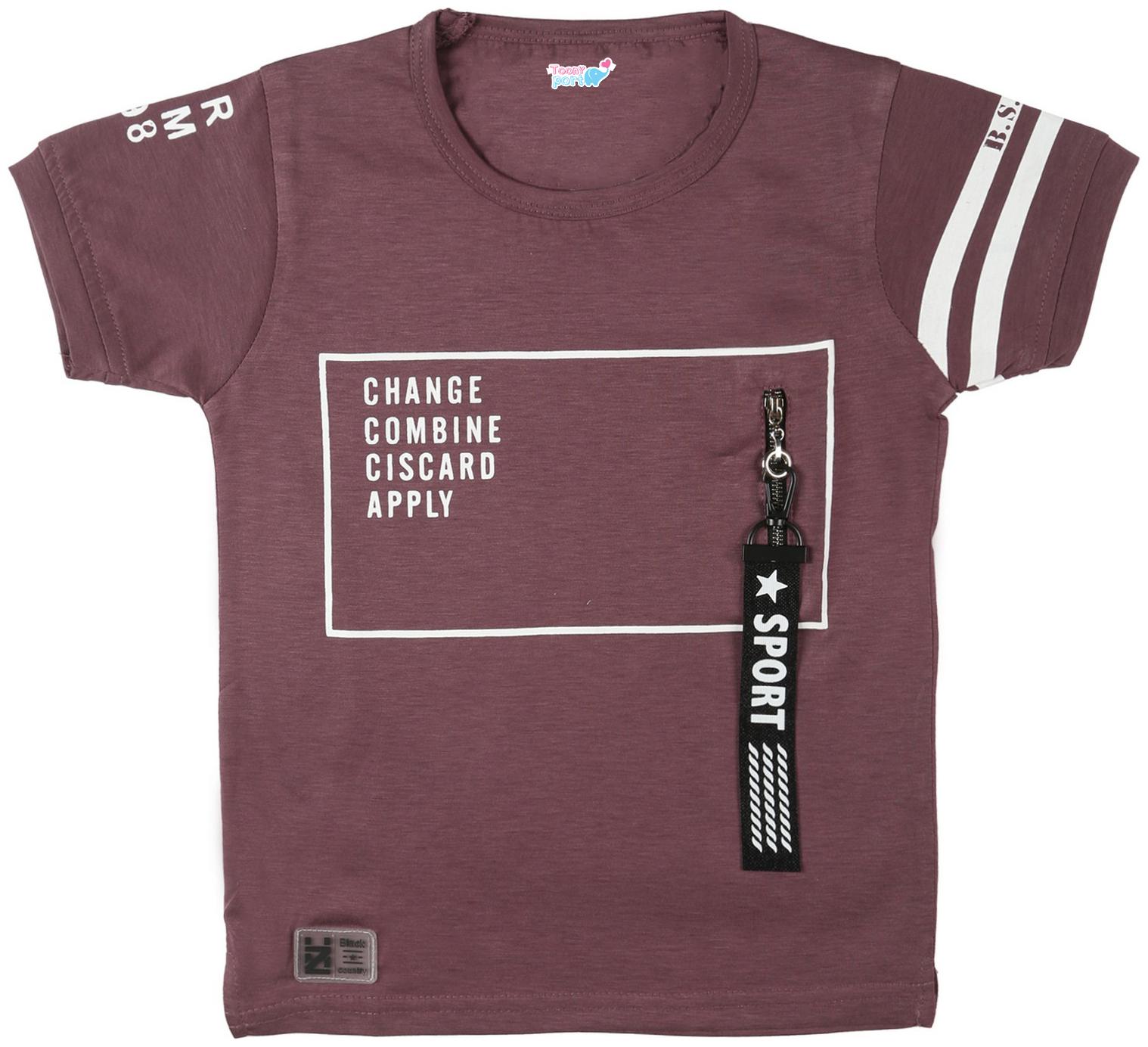 

TOONYPORT Cotton Printed T shirt for Baby Boy - Maroon