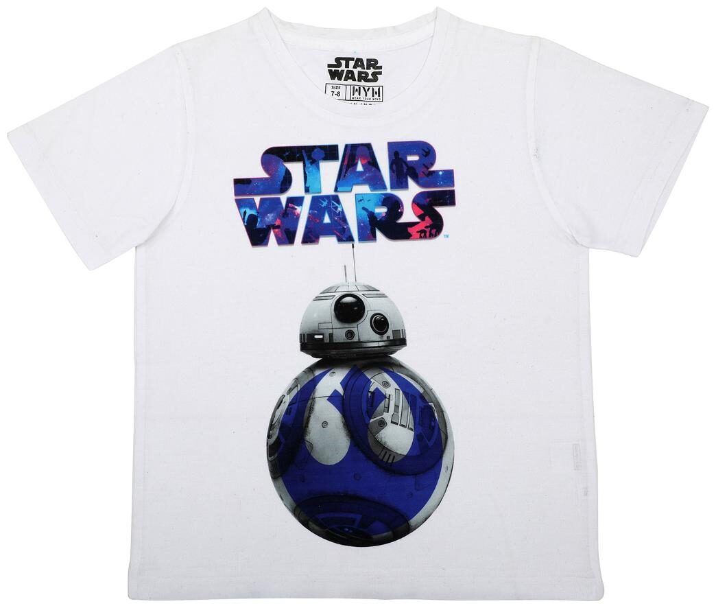 

Star Wars Boy Polyester Solid T-shirt - White