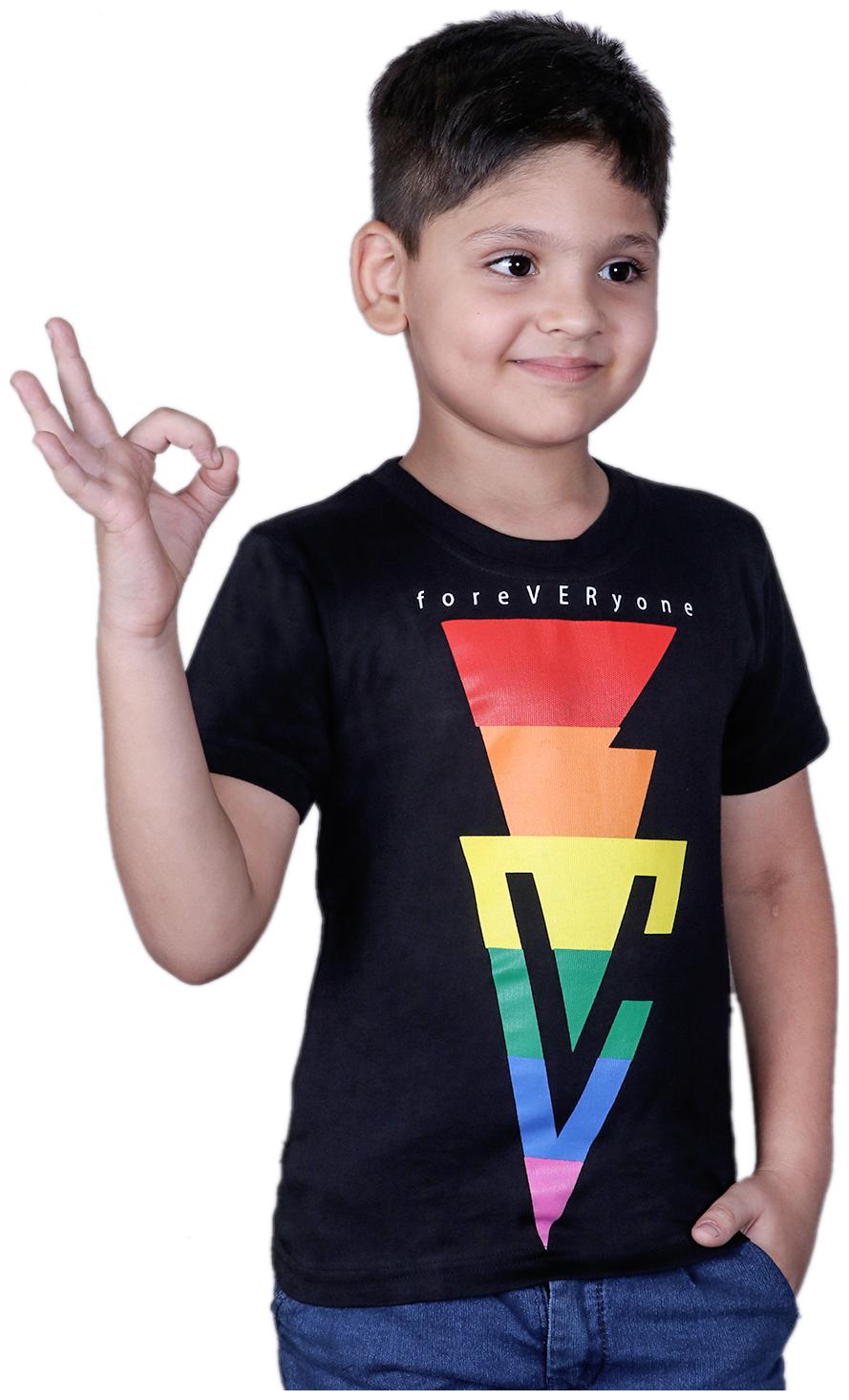 

STEP SHOES Boy Cotton Printed T-shirt - Black
