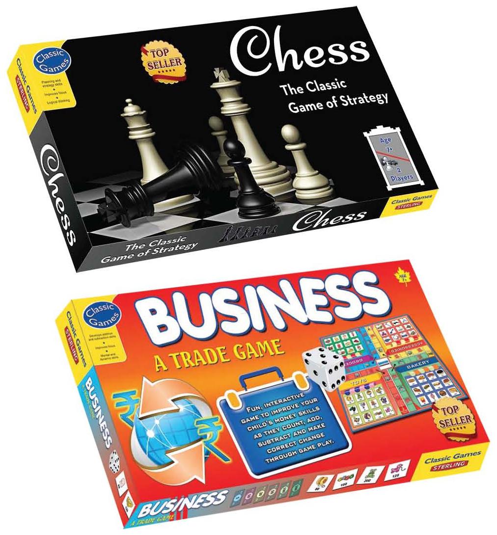 

Sterling 2 in 1 Combo Pack of Board Game Chess and Business