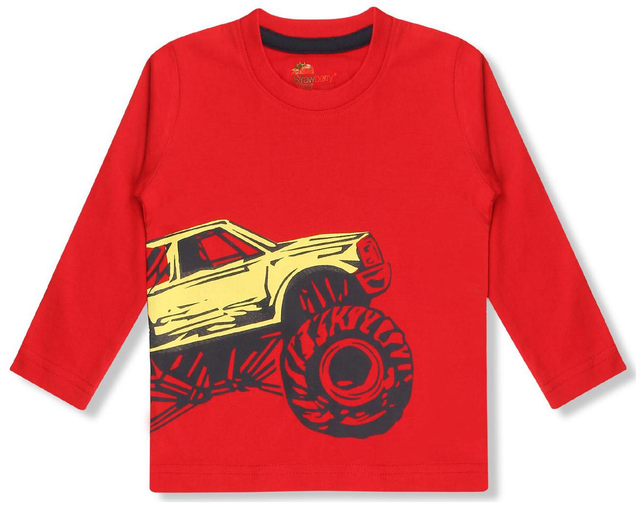 

Strawberry Cotton Printed T shirt for Baby Boy - Red