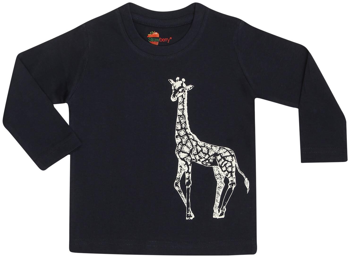 

Strawberry Cotton Printed T shirt for Baby Boy - Blue