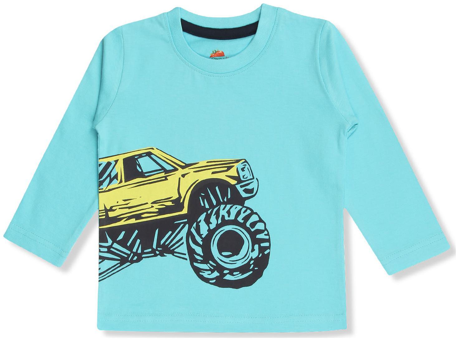 

Strawberry Cotton Printed T shirt for Baby Boy - Blue
