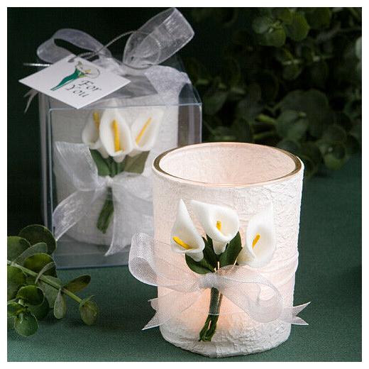 

Stunning Calla Lily Design Candle Favors - Pack of 36 Candle Wedding Favors
