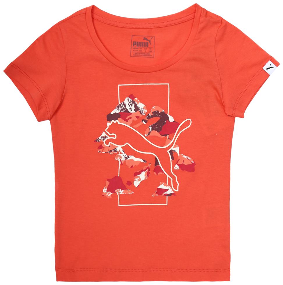 

Puma Girl Cotton Printed Top - Pink