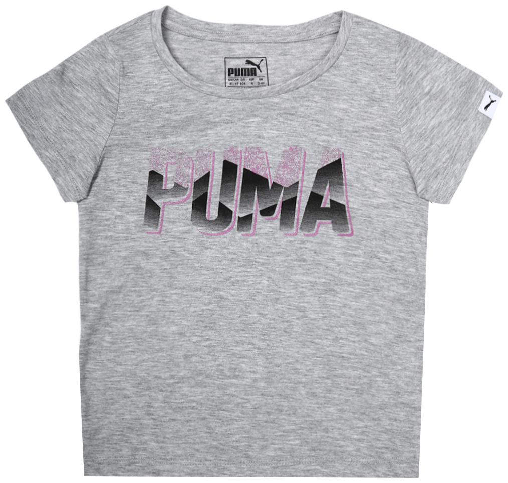 

Puma Girl Cotton Printed Top - Grey
