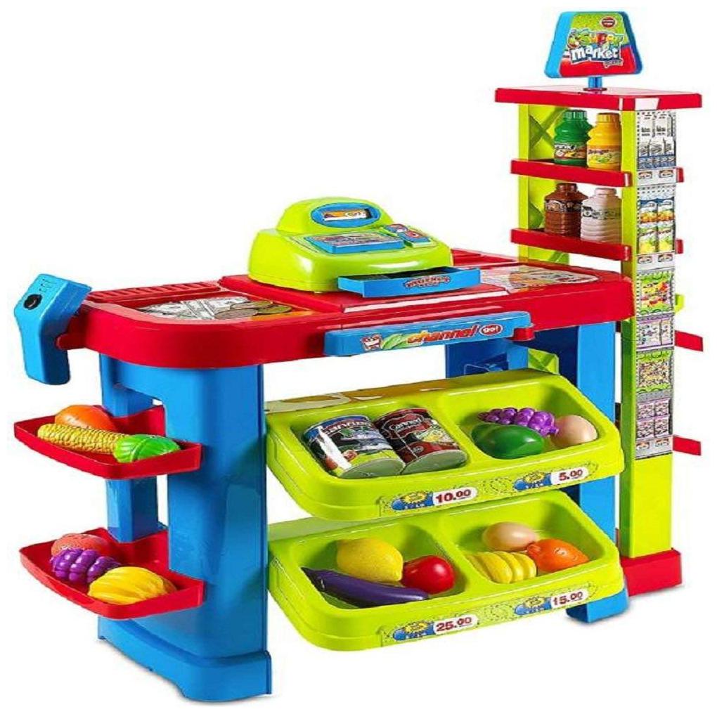 

Super Market Set With Shopping Basket Toys For Kids