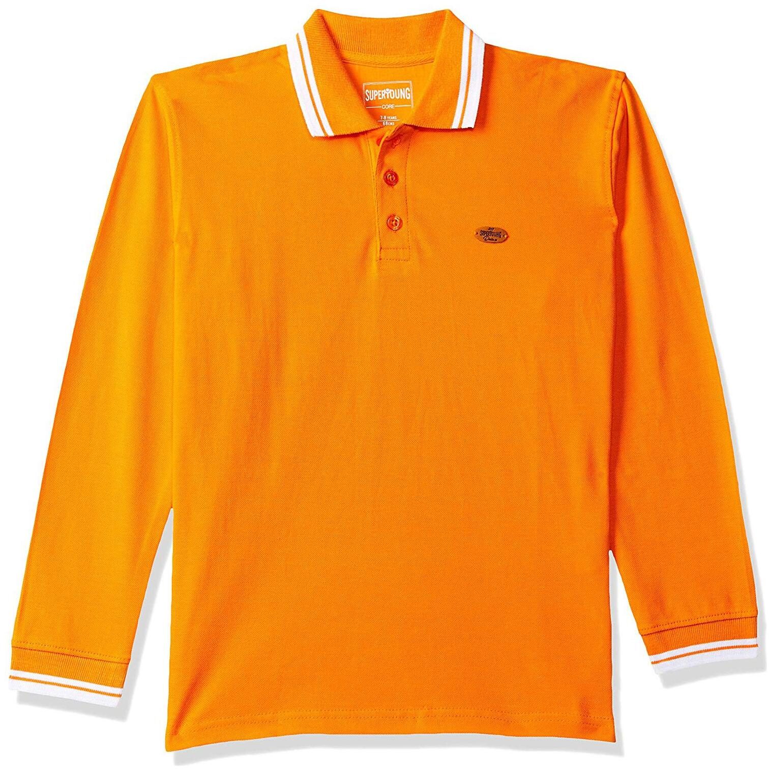 

SUPERYOUNG Boy Cotton Solid T-shirt - Orange