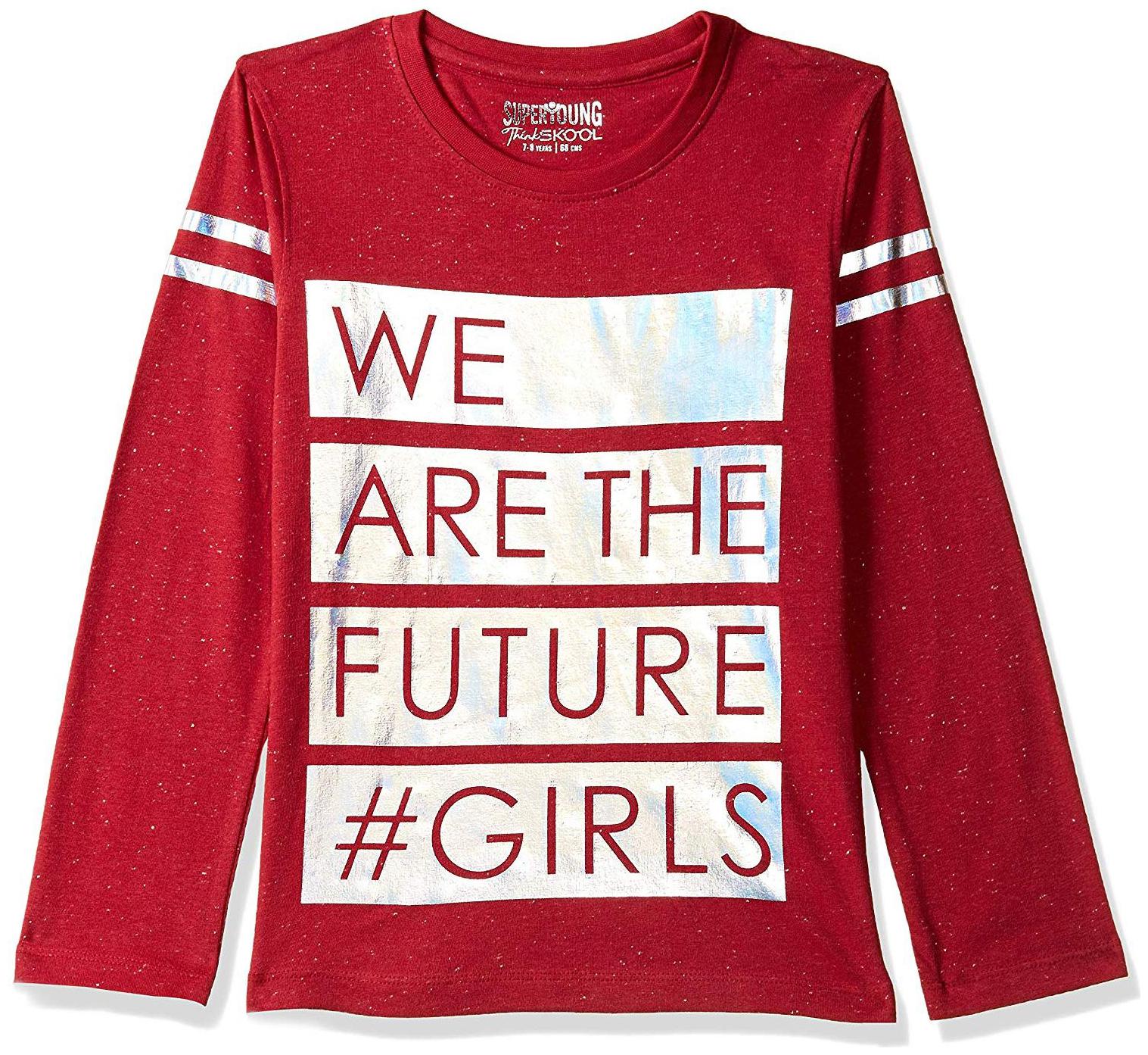 

SUPERYOUNG Girl Cotton Printed T shirt - Red