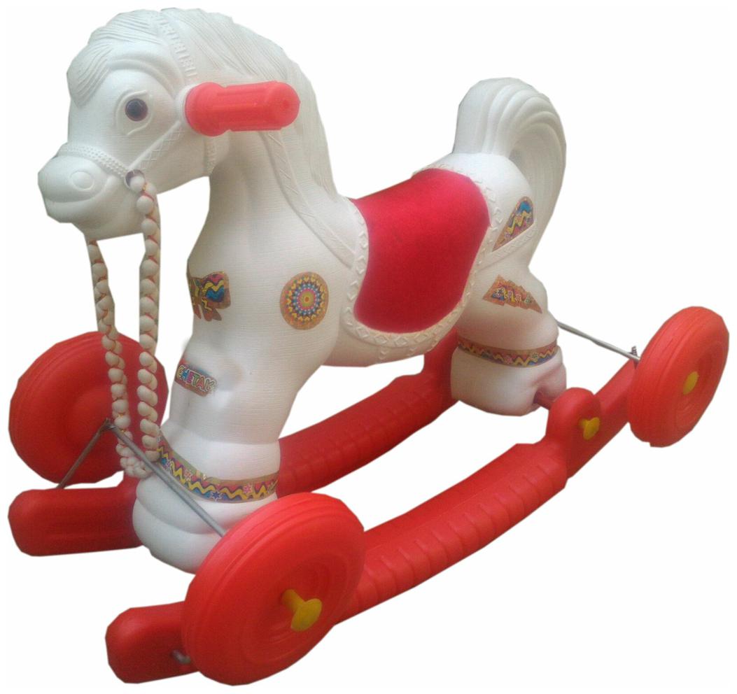 

Oh BabyMulticolor Rocking Plastic Horse With Wheel