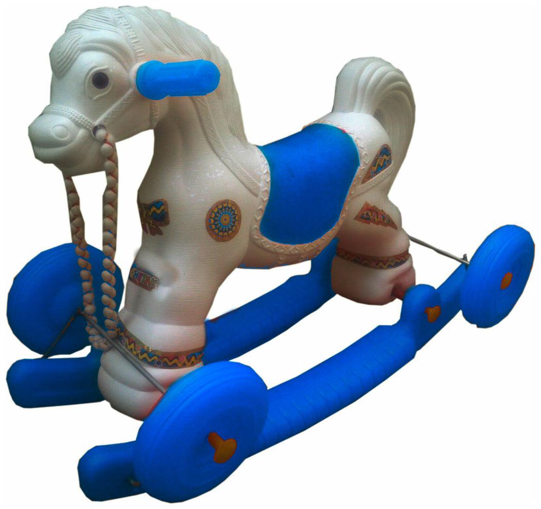 

Oh BabyMulticolor Rocking Plastic Horse With Wheel
