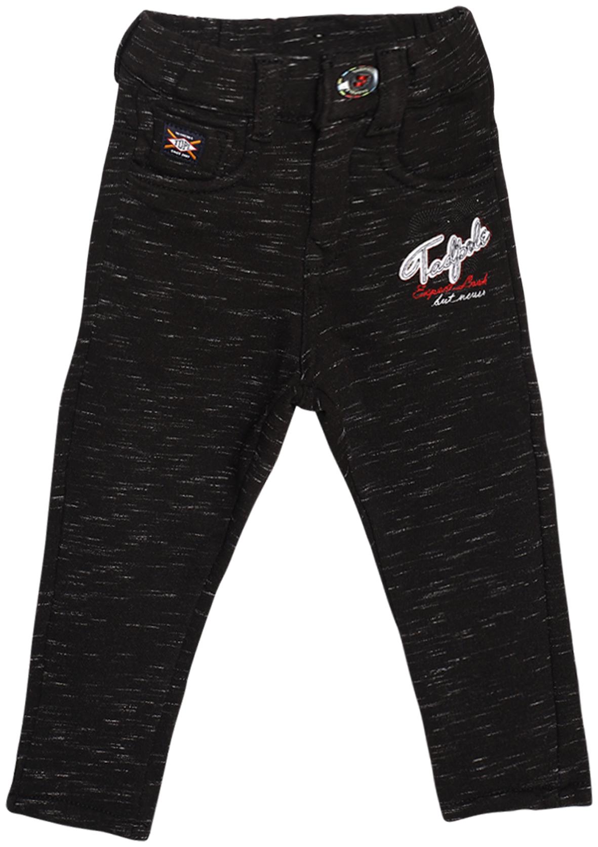

TADPOLE Baby boy Cotton Solid Trousers - Black