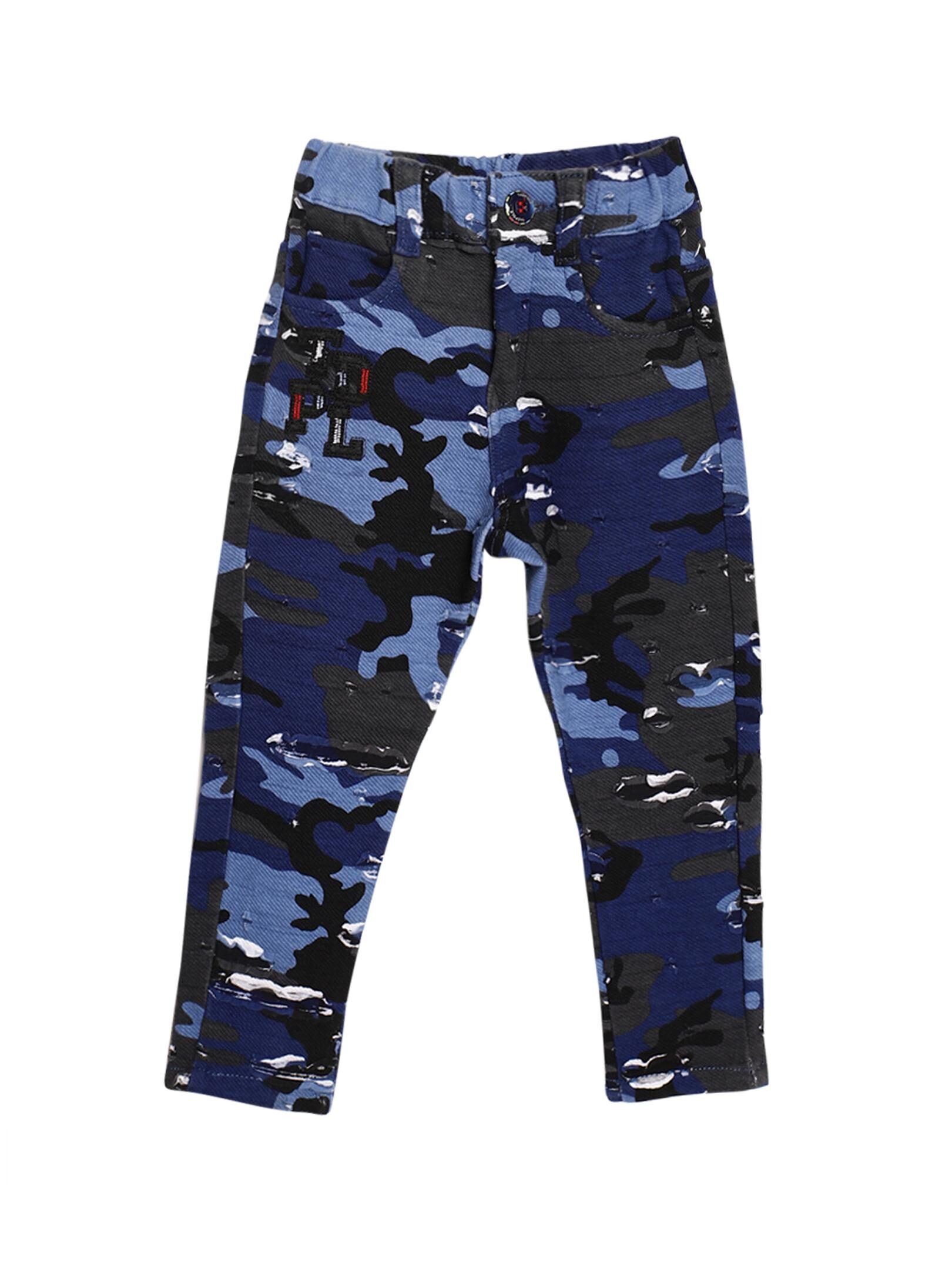 

TADPOLE Baby boy Cotton Printed Trousers - Blue