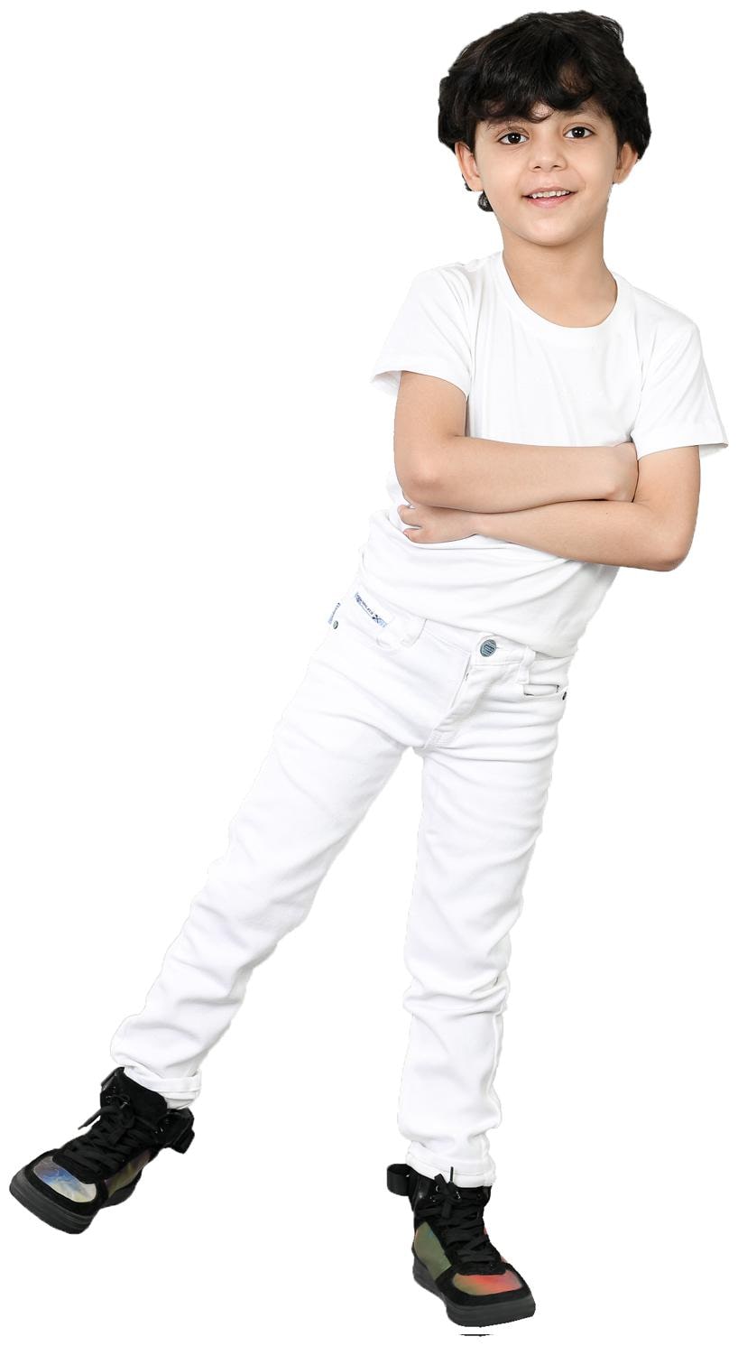 

TADPOLE Boy s Regular fit Jeans - White