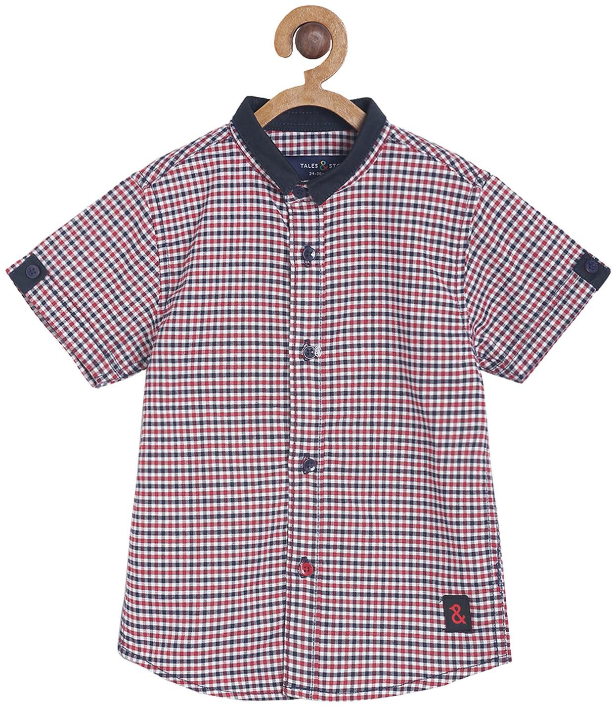 

Tales Stories Cotton Checked Shirt for Baby Boy - Red