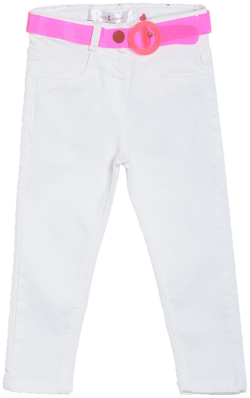 

Tales Stories Baby girl Denim Solid Jeans - White