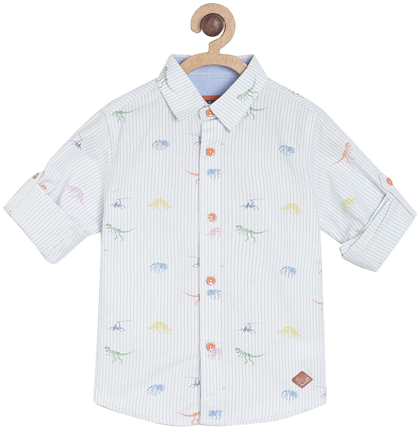 

Tales Stories Boy Cotton Striped Shirt White