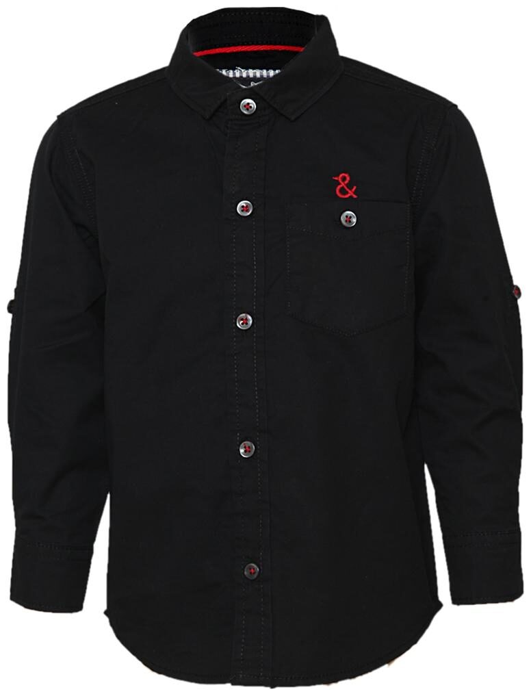

Tales Stories Cotton Solid Shirt for Baby Boy - Black