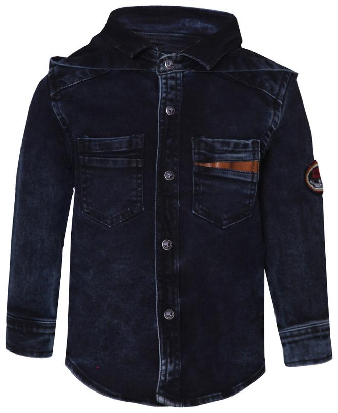 

Tales Stories Denim Solid Shirt for Baby Boy - Blue