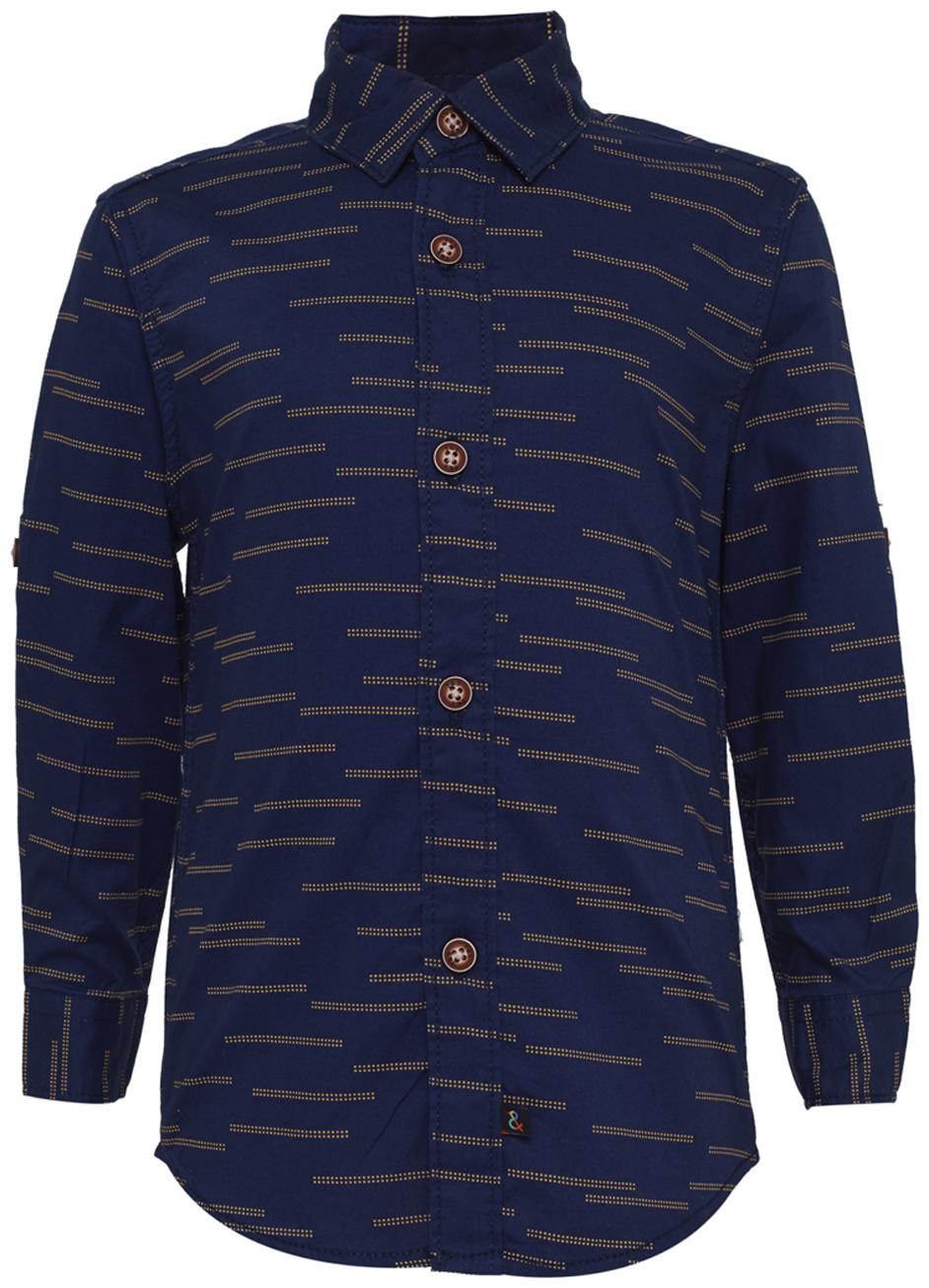 

Tales Stories Boy Cotton Solid Shirt Blue