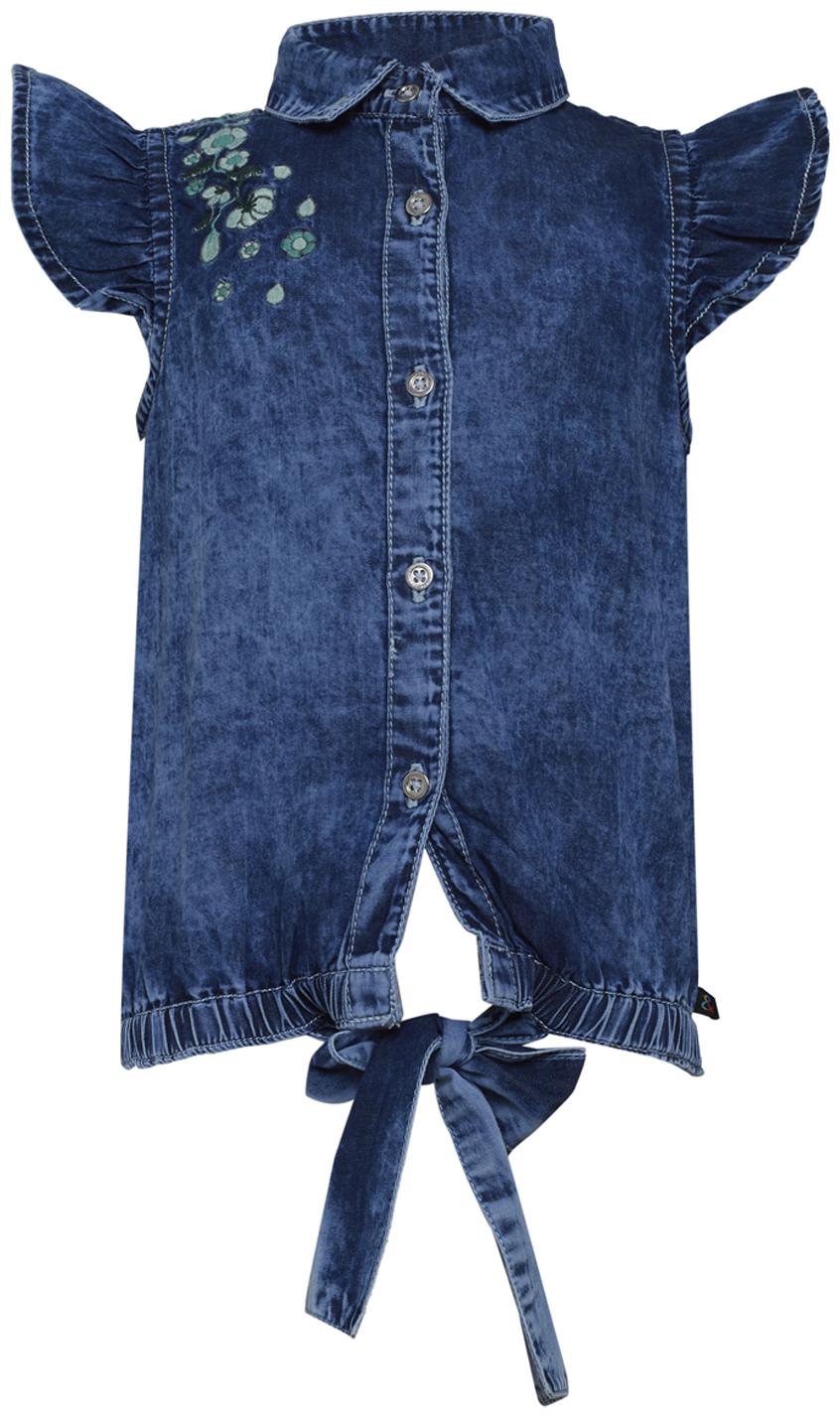 

Tales Stories Cotton Solid Top for Baby Girl - Blue