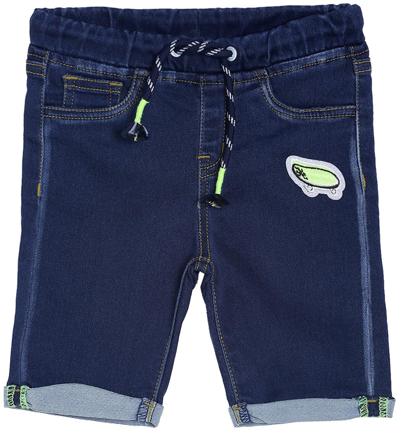 

Tales Stories Boy s Pure Cotton Dark Blue Solid Mid-Rise Shorts