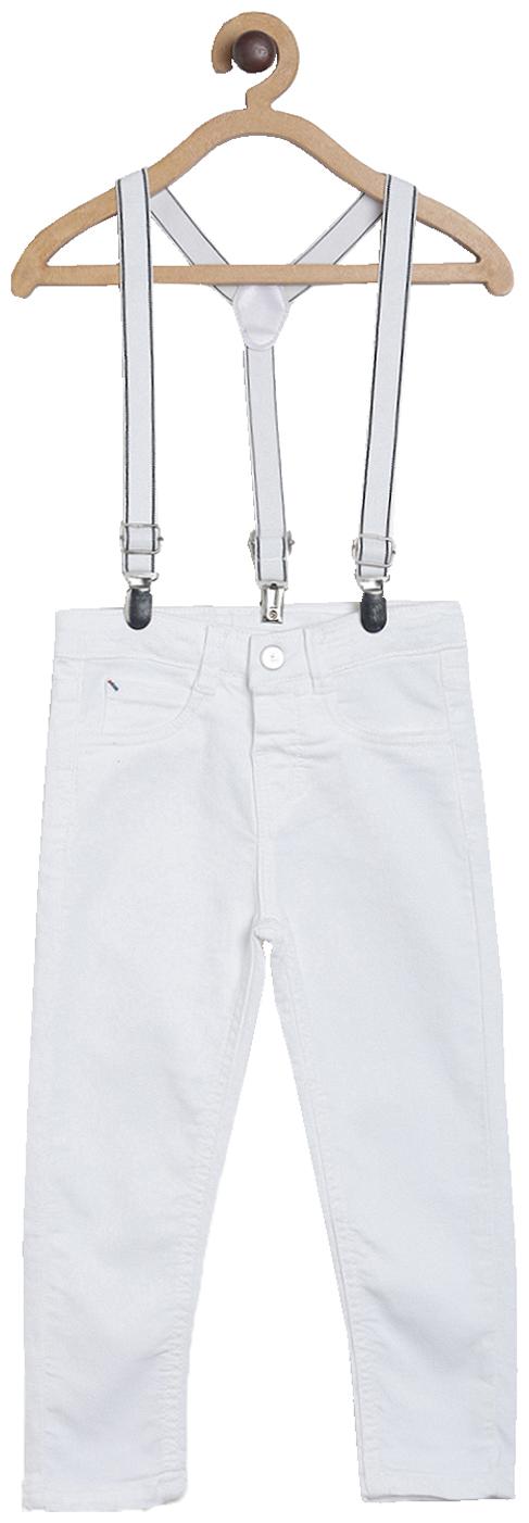 

Tales Stories Baby boy Denim Solid Trousers - White