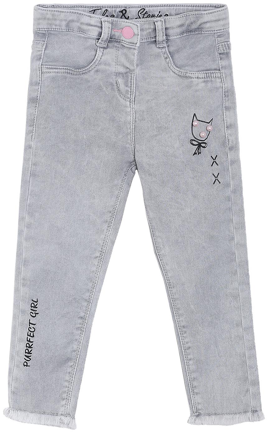 

Tales Stories Baby girl Cotton Solid Jeans - Grey