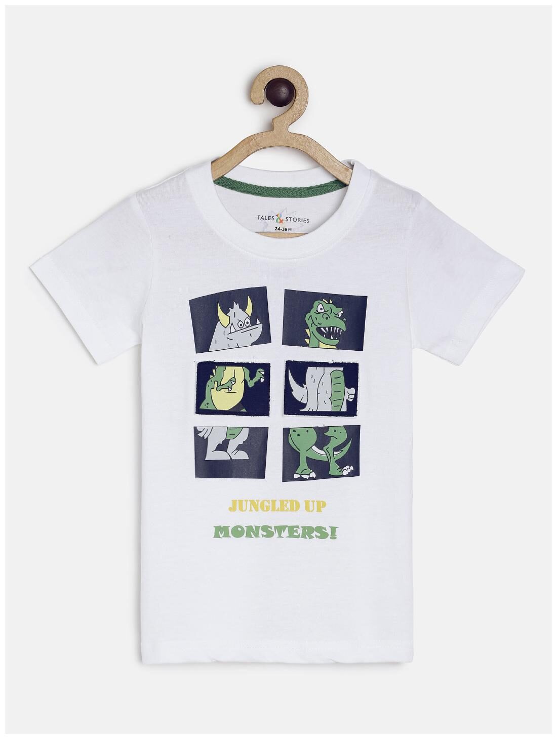 

Tales Stories Girl Cotton Printed T shirt - White