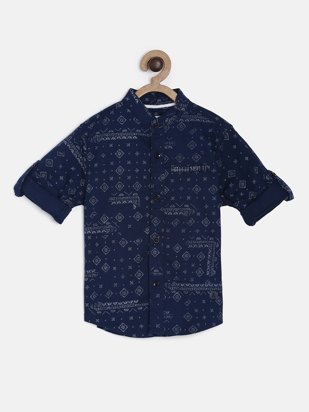 

Tales Stories Boy Cotton Printed Shirt Blue