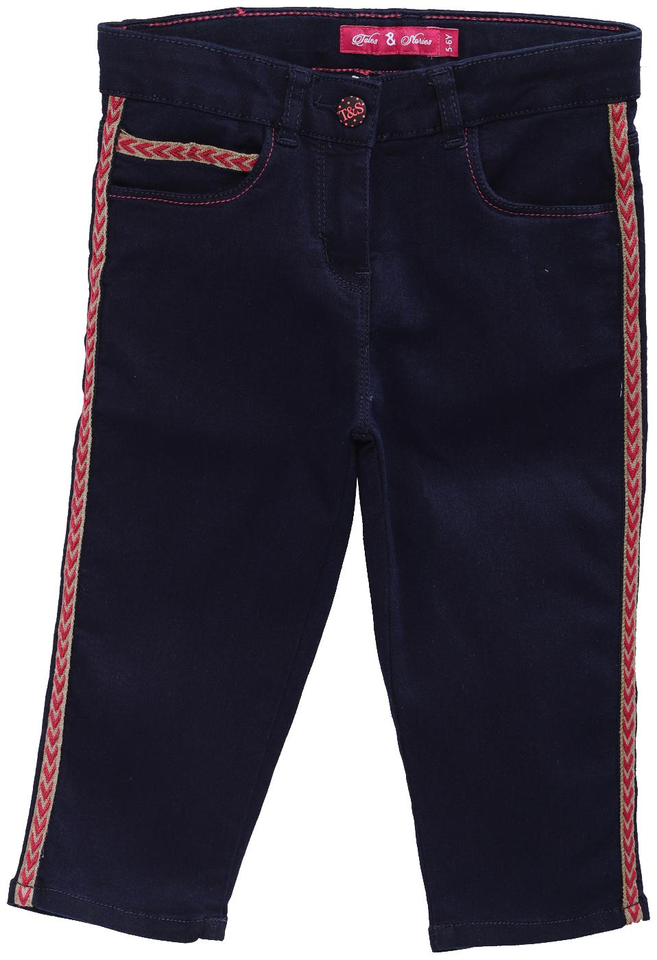 

Tales Stories Girl Cotton Solid Capri - Blue