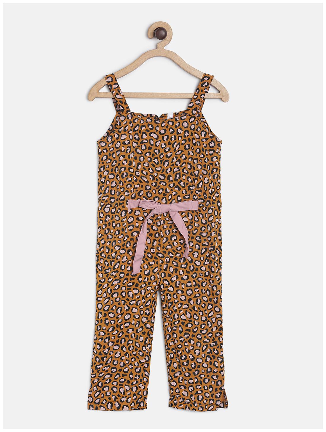 

Tales Stories Baby girl Cotton Printed Jumpsuit - Yellow