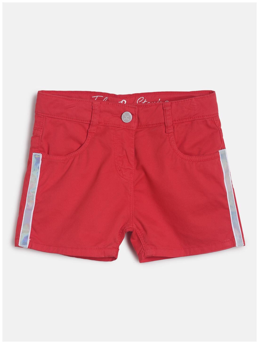 

Tales Stories Girl Cotton blend Solid Regular shorts - Red