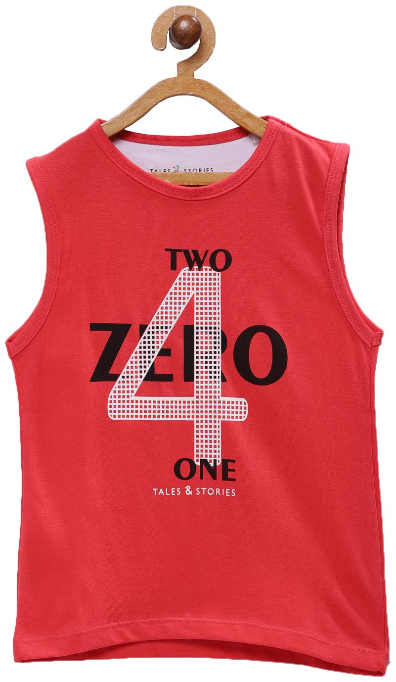 

Tales Stories Boy Cotton Printed T-shirt - Pink