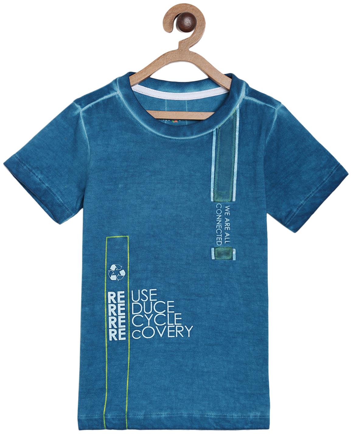 

Tales Stories Boy Cotton Printed T-shirt - Blue