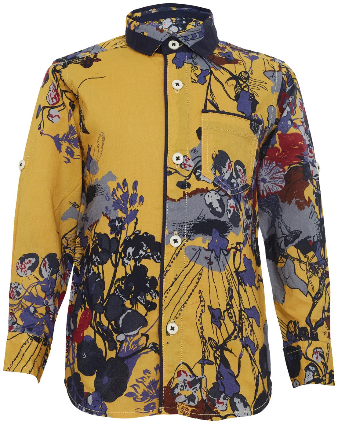 

Tales Stories Boy Cotton Floral Shirt Yellow