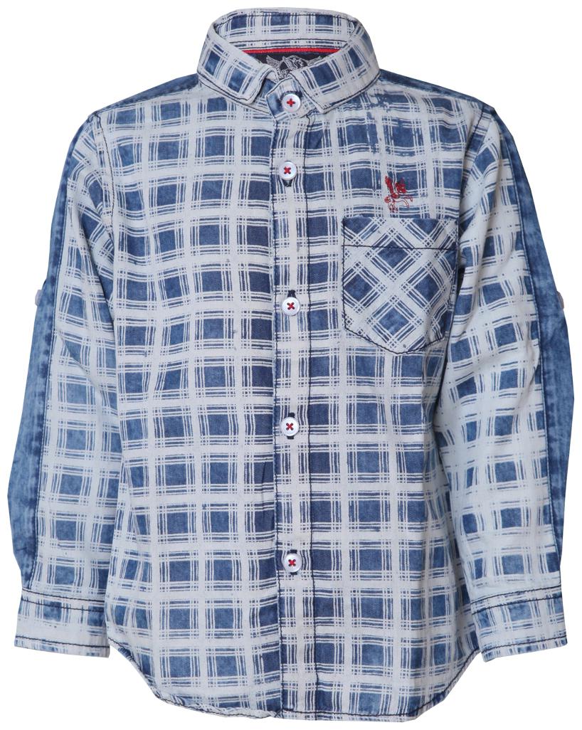 

Tales Stories Boy Cotton Solid Shirt Blue