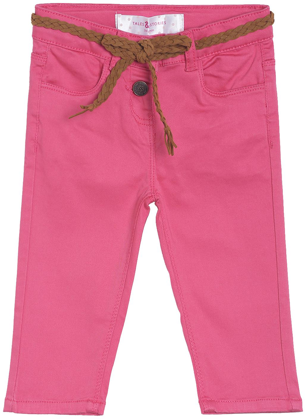 

Tales Stories Girl Cotton blend Solid Capri - Pink