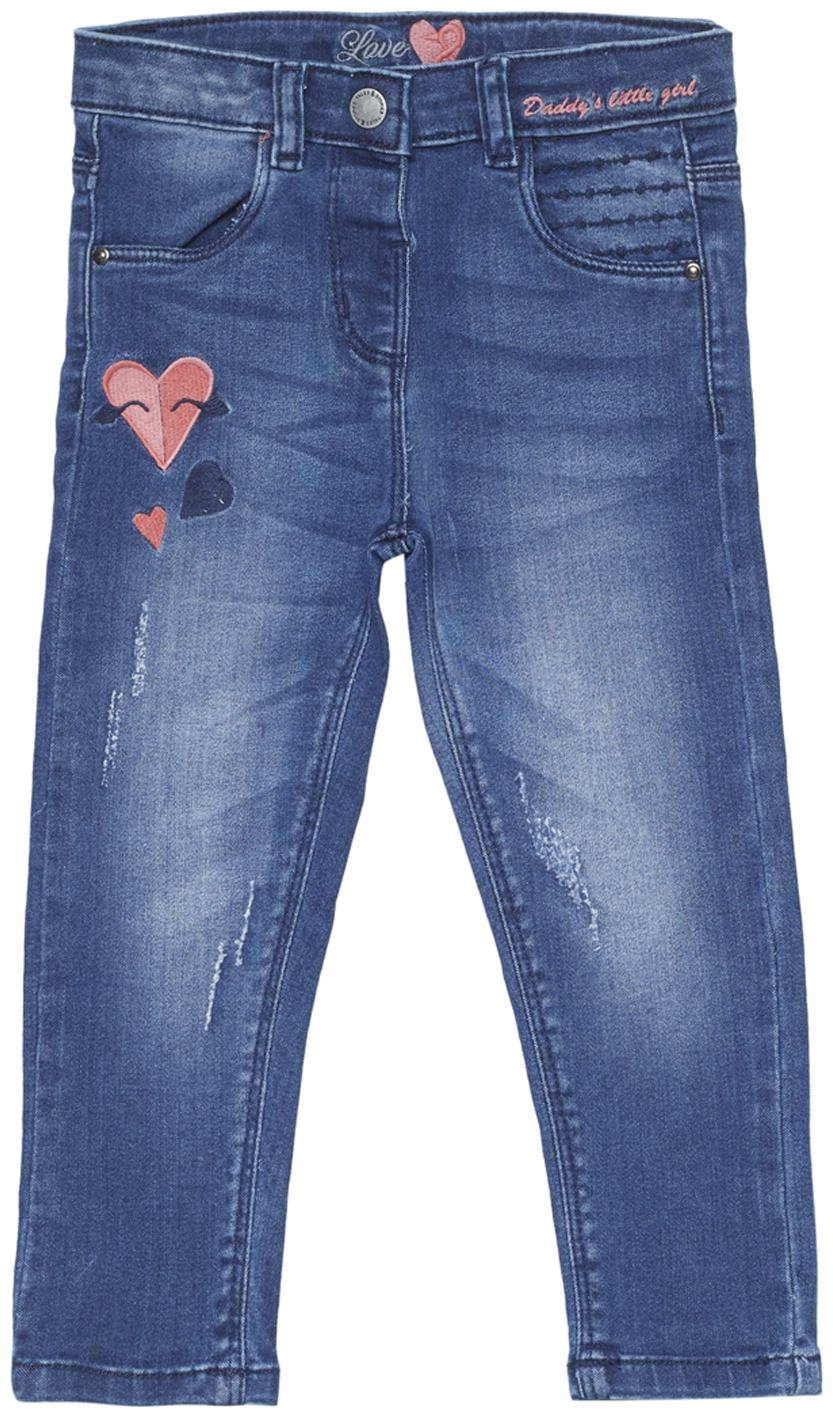 

Tales Stories Baby girl Denim Embroidered Jeans - Blue