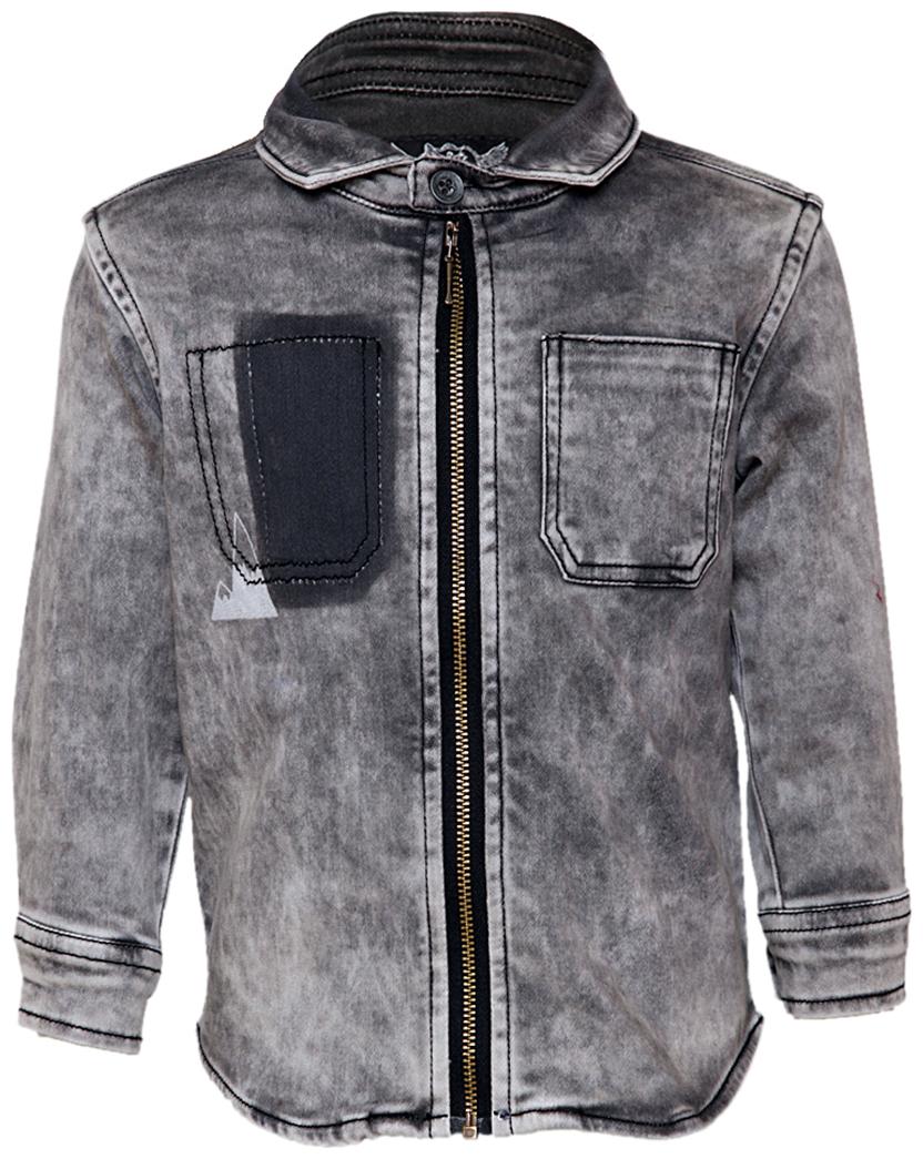 

Tales Stories Denim Solid Shirt for Baby Boy - Grey