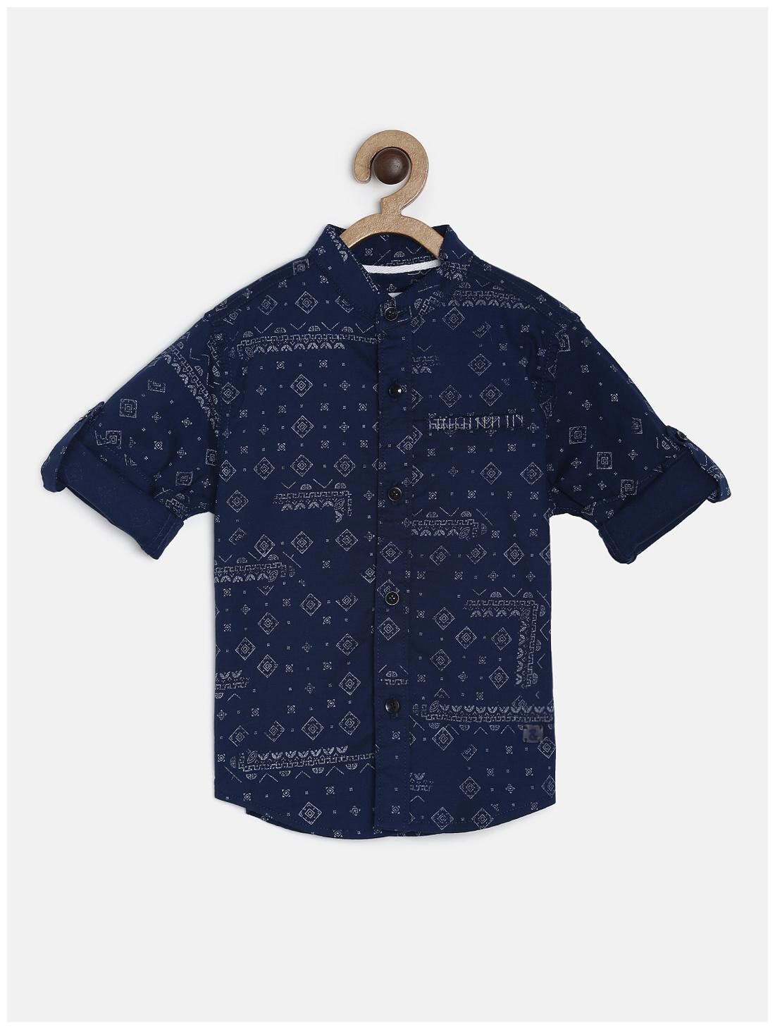 

Tales Stories Cotton Printed Shirt for Baby Boy - Blue