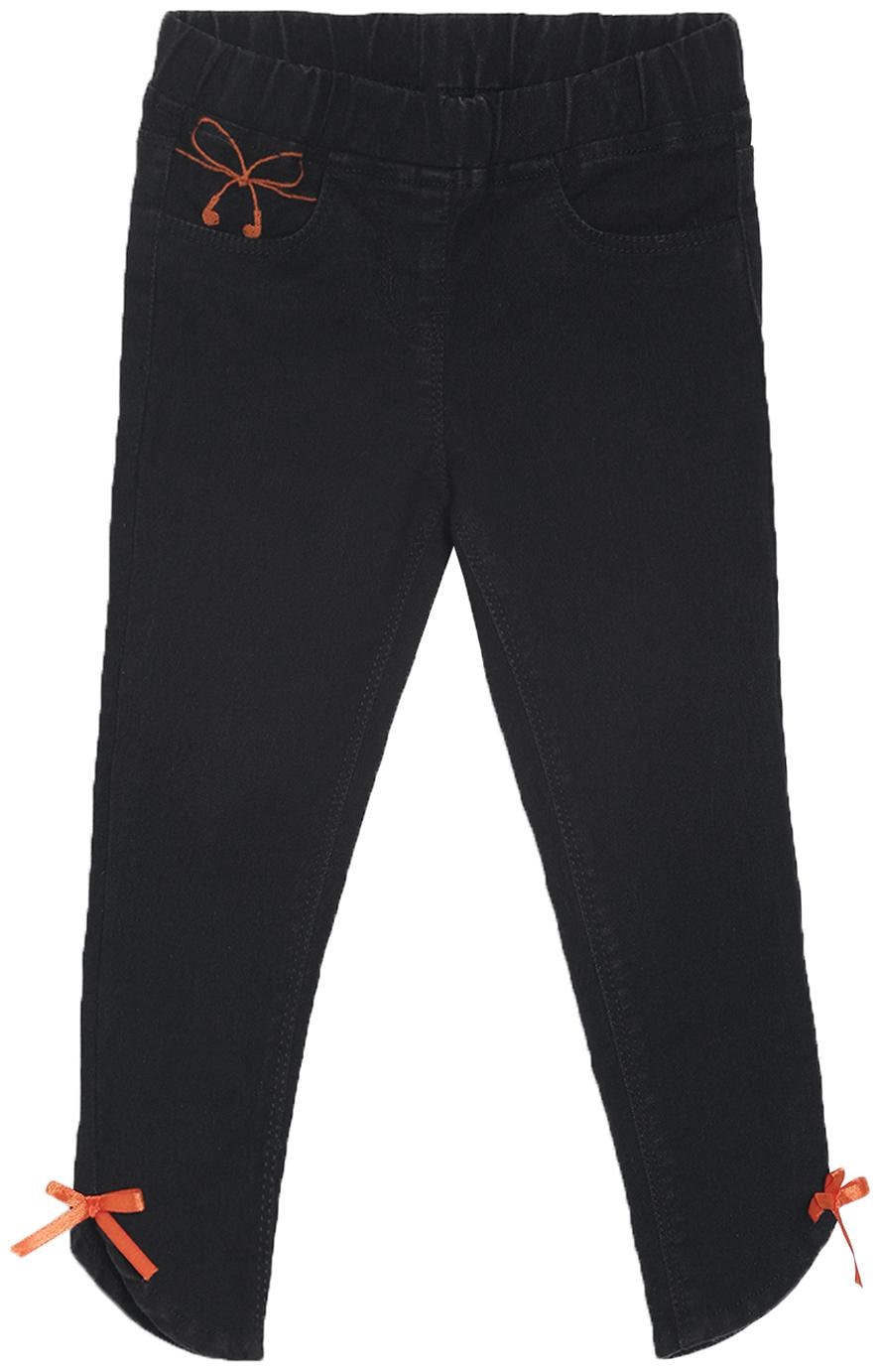

Tales Stories Baby Girls Black Cotton Slim Fit Jegging