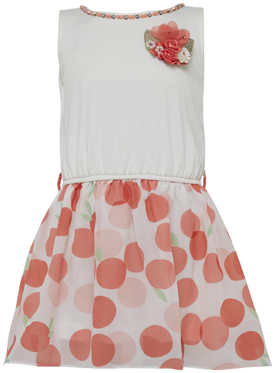 

Tales Stories Cream Cotton Sleeveless Knee Length Princess Frock ( Pack of 1 )