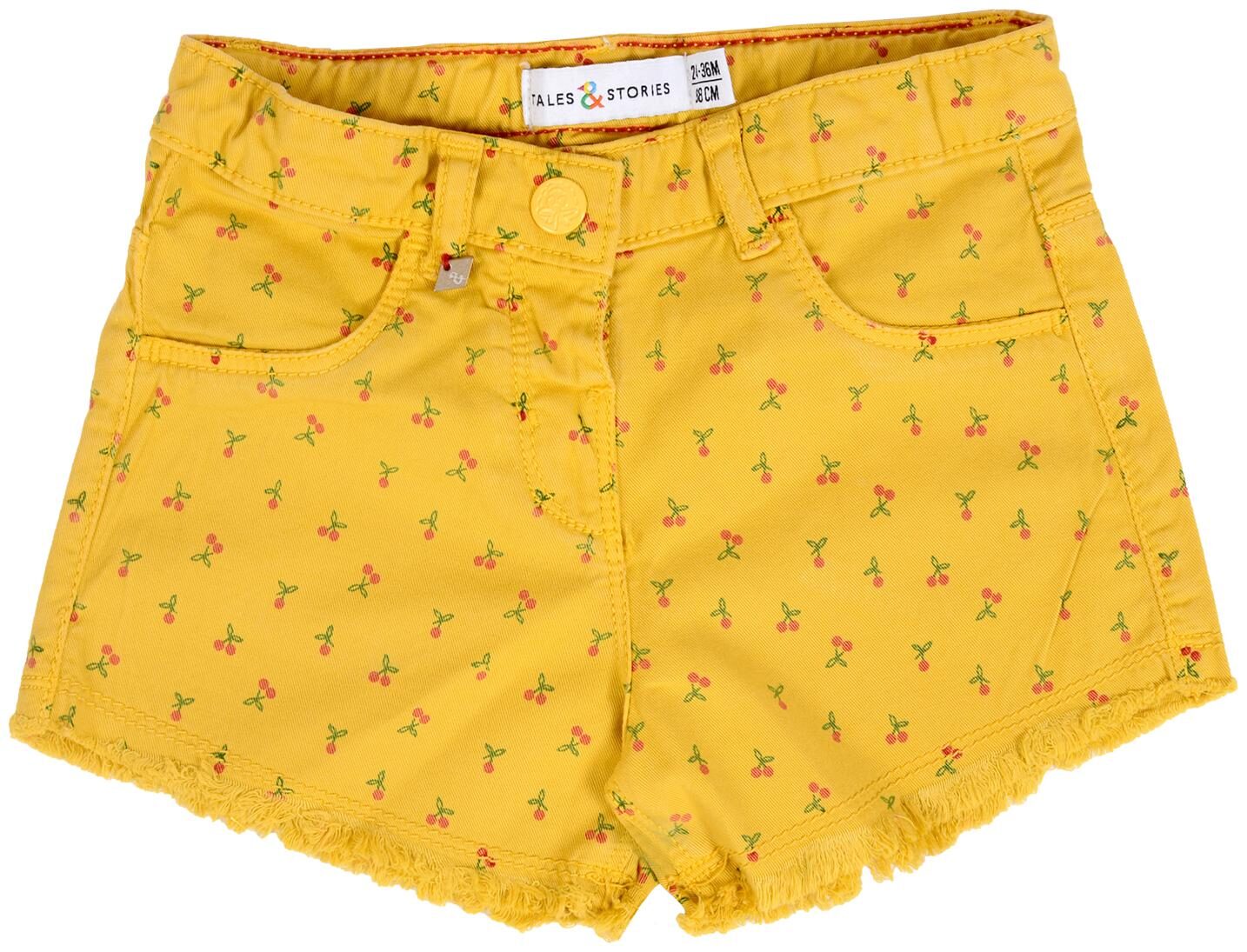 

Tales Stories Girl Cotton Printed Regular shorts - Yellow